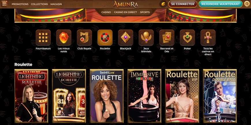 AmunRa Live Games