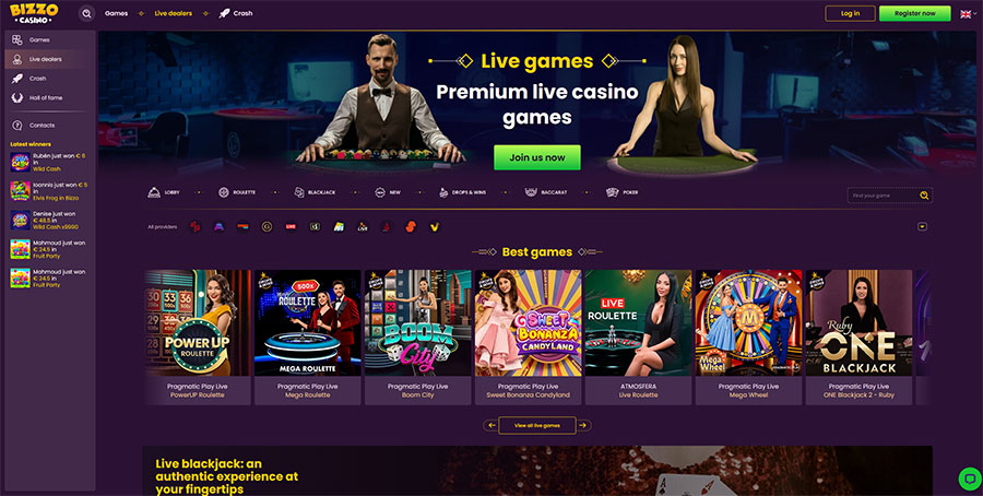 Bizzo Casino Live Games