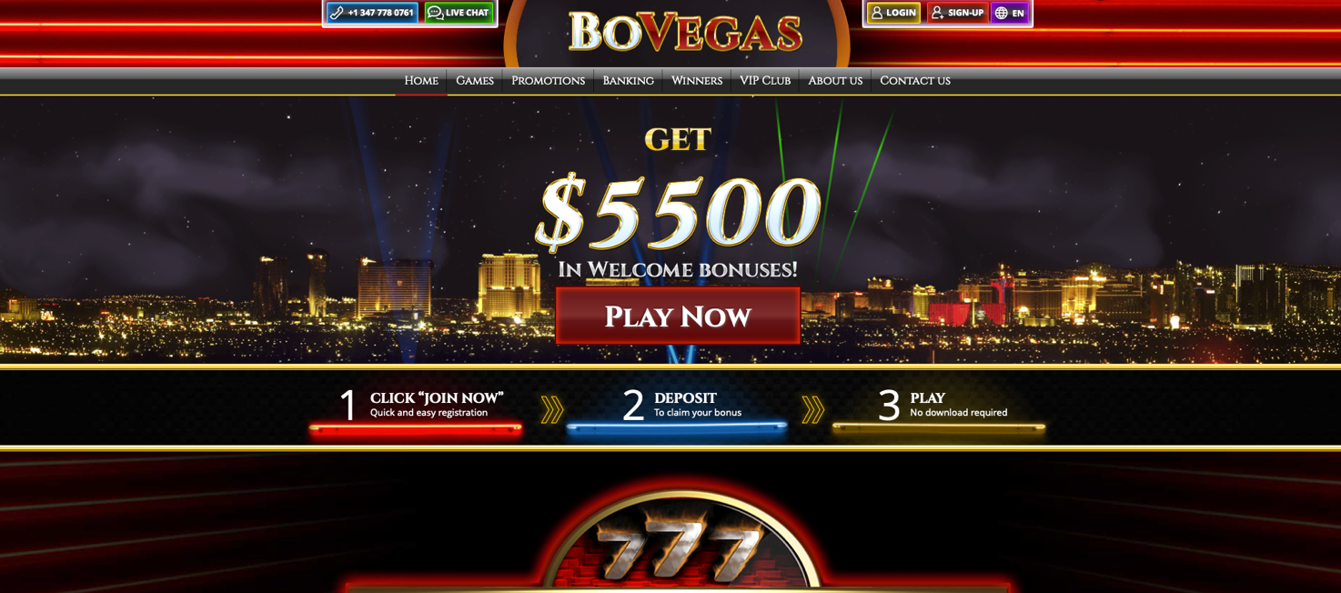 BoVegas No Deposit Bonus Codes