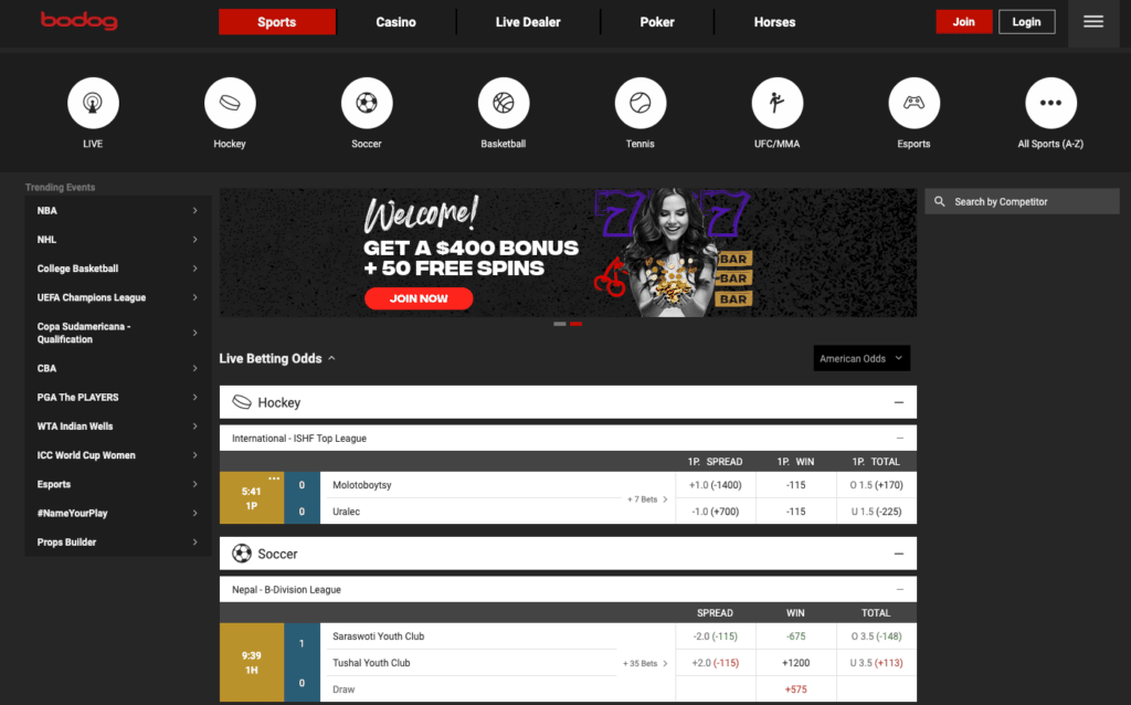 Bodog Betting