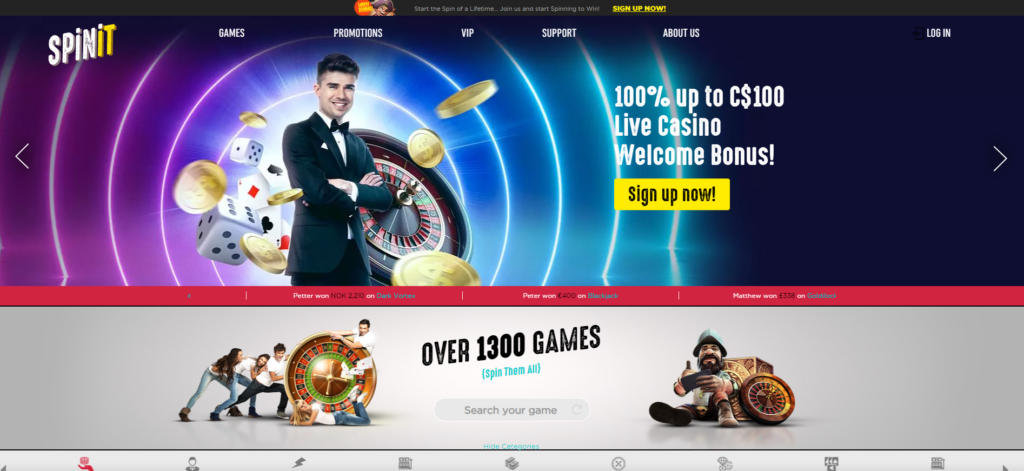 Spinit Casino Bonus Code