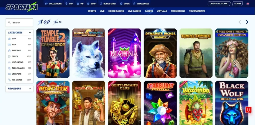 Sportaza Casino Games